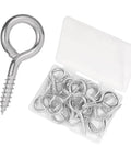 Heavy Duty 10 Pack 2.2 Inch Eye Hooks M5 Screw Eye Bolts Load Bearing 150 Pounds For Indoor And Outdoor Use Zinc Plated Carbon Steel