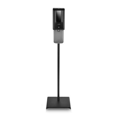 Solid Touchless Hand Sanitizer Dispenser On Heavy Duty Steel Floor Stand With Catch Tray And Refillable Bottle For No Sweat Hygiene Setup At Your Office Or Store