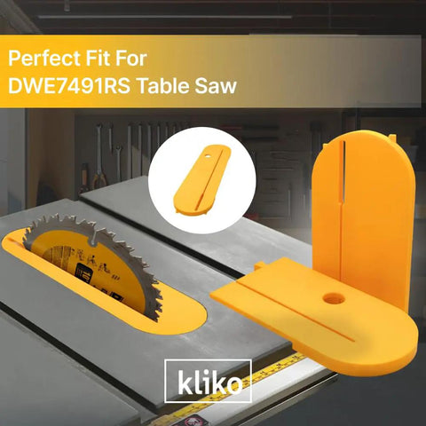 Zero Clearance Table Saw Insert For DeWalt DWE7491RS With Tight Fit And Precision Cut For Cleaner Cuts Less Tear Out Grippy Mount