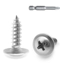 Rock Solid Two Fifty Pack Number Eight By One Half Inch Forty One Stainless Steel Self Tapping Wood Screws With Phillips Bit