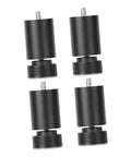 Beefy 4 Piece Black 6cm Furniture Support Legs With 10mm Screw Holes Table Feet For Beds Cabinets Sofas And Tables Heavy Duty Aluminum Alloy