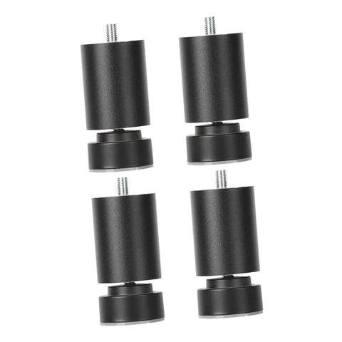 Beefy 4 Piece Black 6cm Furniture Support Legs With 10mm Screw Holes Table Feet For Beds Cabinets Sofas And Tables Heavy Duty Aluminum Alloy