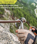 Beefy Heavy Duty Stainless Steel Carabiner Clips 3.15-Inch Large 5 Pack 600 Lb Load Capacity Spring Snap Locking Hooks for outdoor use