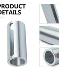 Engine Pulley Crankshaft Sleeve Adapter Three Quarter To One Inch Shaft 304 Stainless Steel Step Key Pulley Adapter For Automotive Projects Durable Rustproof Upgrade, showing detailed views of the product.