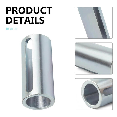 Engine Pulley Crankshaft Sleeve Adapter Three Quarter To One Inch Shaft 304 Stainless Steel Step Key Pulley Adapter For Automotive Projects Durable Rustproof Upgrade, showing detailed views of the product.