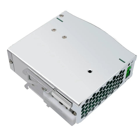 Dual Output 24V DC Power Supply 120W 100-240VAC Input 24V 5A Switch Mode Converter Din Rail Mount Blue Finish Solid Pick For Control Panels And Industrial Projects 10 Pack, silver metal housing