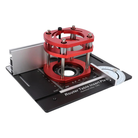 Heavy Duty Router Table Lift System With 51 Millimeter Stroke And Durable Aluminum Base built for standard router motors with precision scale.