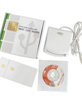 Contact EMV SIM eID USB CCID Smart IC Card Reader Writer Programmer Kit with 2 SLE4442 cards and SDK for Pro Engineers.