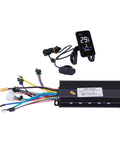 Beefed Up Electric Bike Brushless Controller Kit 36V 48V 750 1200W With LCD Display FOC Sine Wave For E Bikes Trikes Scooters Durable Aluminum Housing With Reverse Polarity Protection And Low Heat Design, black controller and LCD display