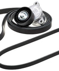 Serpentine Belt Drive Component Kit With Premium EPDM Belt Tensioner Idler Pulleys And Hardware Easy Parts Sourcing OE Quality Fit Fewer Returns Replaces 90K39221, belt kit