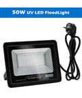 JUDYSSY Led Uv Floodlight 220 50W with IP66 waterproof design and plug, ideal for outdoor Halloween party lighting