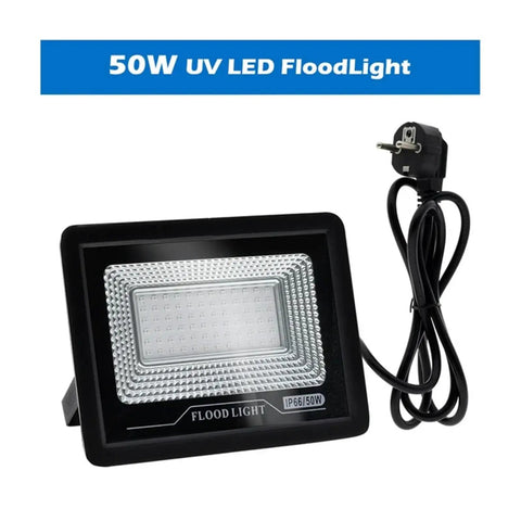 JUDYSSY Led Uv Floodlight 220 50W with IP66 waterproof design and plug, ideal for outdoor Halloween party lighting