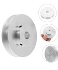 Heavy Duty Aluminum V Belt Pulley With V Groove Web Sheave for Industrial Motor Drives, showcasing the side and front view.