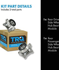 Kit with Rear Wheel Hub Bearing Module Pair For Toyota Tundra Driver Side And Passenger Side 2 Piece Set Direct Fit