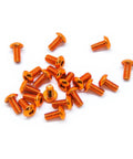 20 Pcs M3x6mm Button Head Screws In 6063 Aluminum Hex Socket Set With Dope Anodized Orange Finish For Hobby RC Projects Electronics And PC Builds Durable Easy To Install Hardware