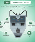 Digital Pupillometer For Eye Exams 50 To 80 Mm PD Meter With Auto Shutoff And Memory Function CE Approved Pro Grade Optical Tool For Eye Docs And Clinicians front view