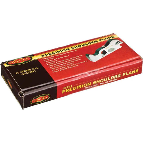 Precision Shoulder Plane With A Two Part Sole Three Quarter Inch Wide By Five Inch Long Adjustable Internal Set Screw on box