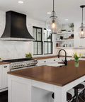 Smooth Operator Liquid Wood Gel Stain on kitchen cabinets and island with dark oak finish in modern kitchen setting.