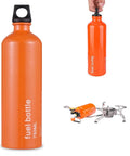 Aluminum Fuel Bottle 750ml For Camping And Outdoor Use, Leak Proof Container for Gas Petrol Kerosene, shown with handle