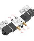 Go-To Electrical Pneumatic Solenoid Valve 4V230-08C 220VAC PT1/4 Port Five Way Three Position Internally Piloted Double Electrical Control