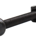 Close-up of a single black screw from the Crib Screws And Bed Frame Bolts Nuts Kit With M6 Bolts In 20 30 40 50 60 70 80mm Seven Sizes Plus Barrel Nuts