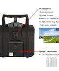Back view of 10 Channel 2.4GHz RC Transmitter For Cars Boats Planes Drones With iA10B Receiver Mode 2 highlighting ports and battery compartment.