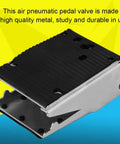 High Performance Pneumatic Foot Pedal Valve 3 Way 2 Position Air Control Valve shown from top angle, made of durable metal.
