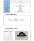 Technical specifications and dimensions of Lidar Sensor Scanner For 0 To 4m ToF Ranging Module For Drones And Robot Rigs