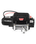 Top Tier 1/10 Crawler Winch For RC Trucks featuring Auto Electric Power Plus Control with chain and hook front view.