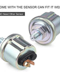 WATERWICH oil pressure gauge sensor kit, metal units, 2-inch (52 mm), 0–100 PSI, for automotive and marine use (pair)
