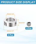 Stainless Steel Shaft Collar Set 32mm ID 50mm OD 16mm Thick Double Hole Bore Locking Collars for Gearboxes and Machine Tools