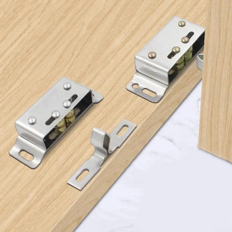 Double Roller Catch Stainless Steel Cabinet Door Latch For RV Boat Trailer Storage Light Duty Marine Grade Silver Finish