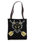 Paddler Style Dragon Boat Racing Tote Bag For Dragonboating Fans And Crews, Durable Canvas Carryall with dragon emblem and paddles.