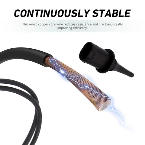 2Pcs Outer Ambient Air Temperature Sensor For Mercedes Benz Cars Waterproof Exterior Climate Detection Module With Wiring Harness Connectors Oem 0075421318 close-up of thick copper wire with wire connector.