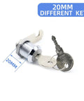 4 Pack Cabinet Locks With Iron Keys Cam Cylinder Lock, 20mm lock with key, secure drawers, mailbox, files, RV storage