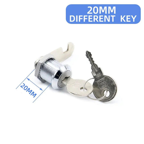 4 Pack Cabinet Locks With Iron Keys Cam Cylinder Lock, 20mm lock with key, secure drawers, mailbox, files, RV storage