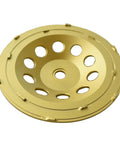 7 Inch Double Row PCD Cup Wheel Set For Beastly Concrete Coatings Removal And Surface Prep Remove Epoxy Mastic Glue Stucco Thinset Grout