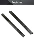 Beefy 14 Inch Full Extension Drawer Slides With Ball Bearing Track 40mm Wide Cold Rolled Steel Black 100 Lb Capacity 1 Pair