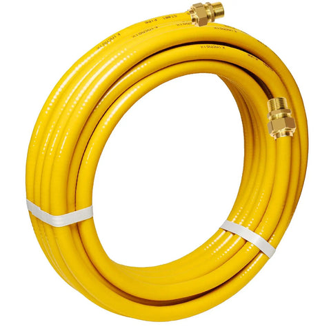 Super Flexible 35 Foot Three Quarter Inch Csst Gas Pipe Kit With Two Male Fittings Anti Cracking Corrugated Stainless Steel Tubing Coiled