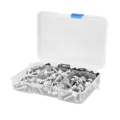 Motorcycle Fairing Screw Kit Aluminum M5 M6 177 Piece Set With Washers for Sportbike repair in open plastic case