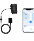 Non Contact Ultrasonic Level Sensor With 2.4G WiFi For Water Tank And Grain Bin, Remote Level Monitor For Liquids And Solids, No Touch Control Via Tuya Smart And Smart Life App, Outdoor Waterproof Tank Indicator Alarm shown with connected phone app