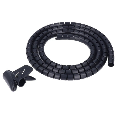 Spiral Cable Wrap For Home Office And Entertainment Setup Flexible Cable Sleeves Winding Tube For TV DVD And PC High Strength Wire Organizer