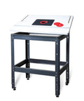 Built Tough 24 By 32 Inch Router Table Top And Heavy Duty Workstand With Adjustable Leveling Feet precision mounting plate and insert rings.