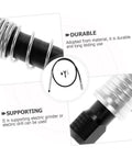 Heavy Duty Flexible Shaft Extension For Electric Grinders And Rotary Polishers Quick Change Power Tool Shank Adapter Dremel Compatible Design For Smooth Real Deal Performance Gotta Have This Bad Boy close-up view of durable flexible shaft with metal coil.