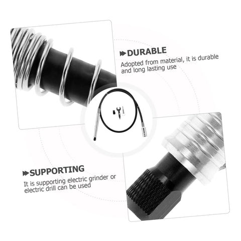 Heavy Duty Flexible Shaft Extension For Electric Grinders And Rotary Polishers Quick Change Power Tool Shank Adapter Dremel Compatible Design For Smooth Real Deal Performance Gotta Have This Bad Boy close-up view of durable flexible shaft with metal coil.