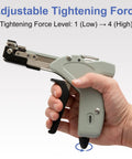 Smooth Operator Metal Zip Tie Cutter And Stainless Steel Cable Gun with adjustable tightening force settings for heavy duty tie wraps.