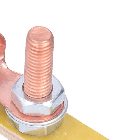 Heavy Duty Welding Ground Clamp Tools With Magnetic Base and Dual Strong Magnets for Secure Mechanical Maintenance, copper connector close-up.