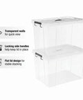 Straight Up Premium Clear Storage Bins With Secure Seal Lids And Heavy Duty Handles for organized stacking and visibility.