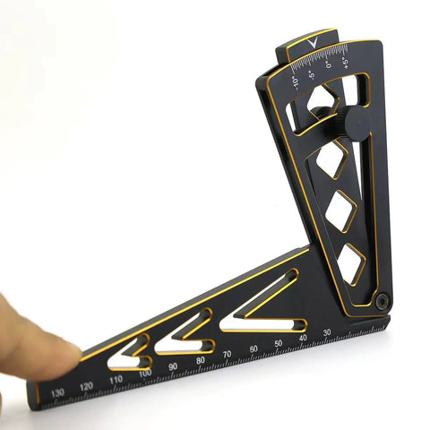 Adjustable Aluminum Camber Gauge And Wheel Rims Height Measuring Tool For One Tenth, One Eighth, And One Seventh Scale RC Cars