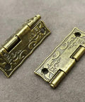 Straight Up Mini Vintage Brass Cabinet Hinge With Antique Drawer Catch For Wooden Furniture Restoration smooth brass hinge detail